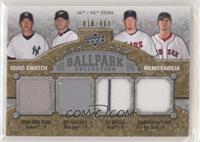 AL/NL Stars Quad Swatch Memorabilia - Chien-Ming Wang, Roy Halladay, Joe Nathan…