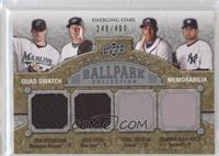 Emerging Stars Quad Swatch Memorabilia - Josh Willingham, Jesse Litsch, Yunel E…