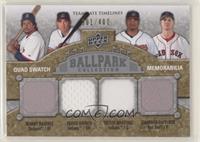 Teammate Timelines Quad Swatch - Manny Ramirez, Travis Hafner, Victor Martinez,…