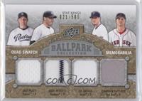 Stat Kings Quad Swatch Memorabilia - Jake Peavy, Andy Pettitte, Joe Nathan, Jon…