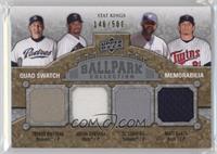 Stat Kings Quad Swatch Memorabilia - Trevor Hoffman, Johan Santana, CC Sabathia…