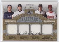 Stat Kings Quad Swatch Memorabilia - Ryan Braun, Matt Holliday, Nate McLouth, C…