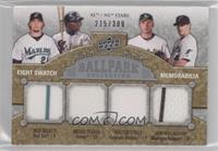 AL/NL Stars Eight Swatch Memorabilia - Josh Beckett, Miguel Tejada, Huston Stre…