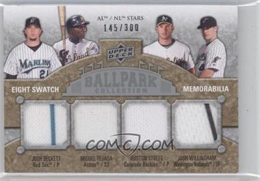 2009 Upper Deck Ballpark Collection - [Base] #363 - AL/NL Stars Eight Swatch Memorabilia - Josh Beckett, Miguel Tejada, Huston Street, Josh Willingham, J.D. Drew, Kerry Wood, Andy LaRoche, Rich Hill /300