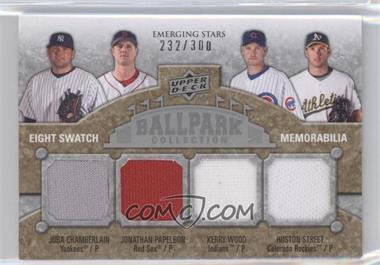 2009 Upper Deck Ballpark Collection - [Base] #364 - Emerging Stars Eight Swatch Memorabilia - Huston Street, Jonathan Papelbon, Joba Chamberlain, Curtis Granderson, B.J. Upton, Matt Holliday, Nick Swisher, Kerry Wood /300