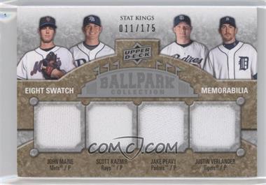 2009 Upper Deck Ballpark Collection - [Base] #389 - Stat Kings Eight Swatch Memorabilia - John Maine, Scott Kazmir, Jake Peavy, Justin Verlander, Josh Beckett, Tim Hudson, Fausto Carmona, Roy Halladay /175