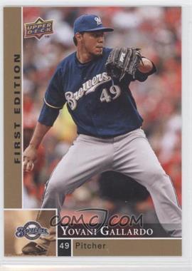 2009 Upper Deck First Edition - [Base] #167 - Yovani Gallardo