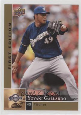 2009 Upper Deck First Edition - [Base] #167 - Yovani Gallardo