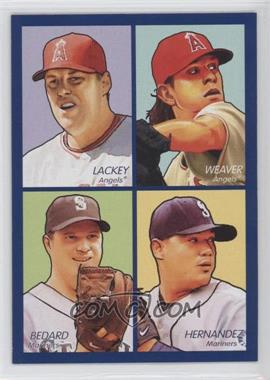 2009 Upper Deck Goudey - 4-in-1 - Blue #35-51 - John Lackey, Jered Weaver, Erik Bedard, Felix Hernandez