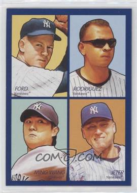 2009 Upper Deck Goudey - 4-in-1 - Blue #35-7 - Whitey Ford, Alex Rodriguez, Derek Jeter, Chien-Ming Wang