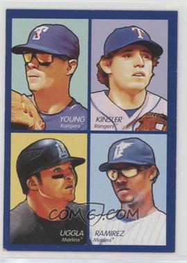 2009 Upper Deck Goudey - 4-in-1 - Blue #35-98 - Michael Young, Ian Kinsler, Dan Uggla, Hanley Ramirez