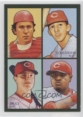 2009 Upper Deck Goudey - 4-in-1 - Green #35-20 - Johnny Bench, Dave Concepcion, Jay Bruce, Brandon Phillips