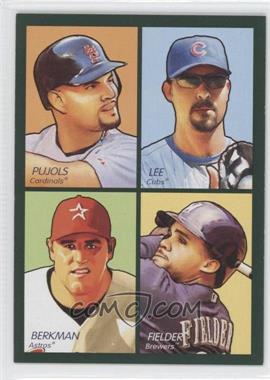 2009 Upper Deck Goudey - 4-in-1 - Green #35-46 - Albert Pujols, Derrek Lee, Lance Berkman, Prince Fielder