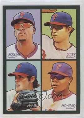 2009 Upper Deck Goudey - 4-in-1 - Green #35-47 - Jimmy Rollins, Chase Utley, Cole Hamels, Ryan Howard