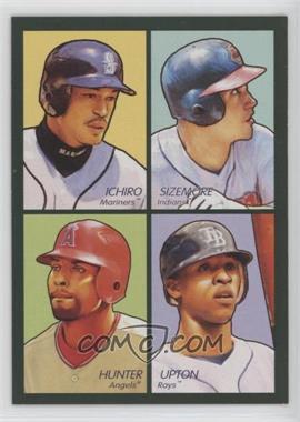 2009 Upper Deck Goudey - 4-in-1 - Green #35-63 - Ichiro Suzuki, Grady Sizemore, Torii Hunter, B.J. Upton