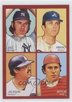 Sparky Lyle, Phil Niekro, Reggie Jackson, Johnny Bench