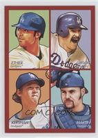 Andre Ethier, Kirk Gibson, Clayton Kershaw, Russell Martin