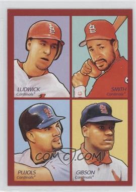 2009 Upper Deck Goudey - 4-in-1 - Red #35-2 - Ryan Ludwick, Ozzie Smith, Albert Pujols, Bob Gibson