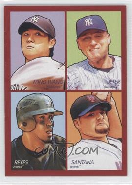 2009 Upper Deck Goudey - 4-in-1 - Red #35-24 - Chien-Ming Wang, Derek Jeter, Jose Reyes, Johan Santana