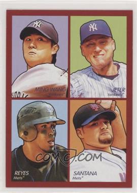 2009 Upper Deck Goudey - 4-in-1 - Red #35-24 - Chien-Ming Wang, Derek Jeter, Jose Reyes, Johan Santana