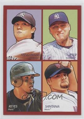 2009 Upper Deck Goudey - 4-in-1 - Red #35-24 - Chien-Ming Wang, Derek Jeter, Jose Reyes, Johan Santana