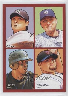 2009 Upper Deck Goudey - 4-in-1 - Red #35-24 - Chien-Ming Wang, Derek Jeter, Jose Reyes, Johan Santana