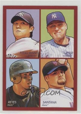 2009 Upper Deck Goudey - 4-in-1 - Red #35-24 - Chien-Ming Wang, Derek Jeter, Jose Reyes, Johan Santana