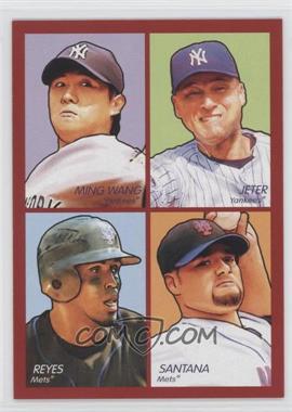 2009 Upper Deck Goudey - 4-in-1 - Red #35-24 - Chien-Ming Wang, Derek Jeter, Jose Reyes, Johan Santana