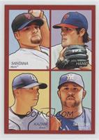 Johan Santana, Cole Hamels, Scott Kazmir, C.C. Sabathia (CC on Card)