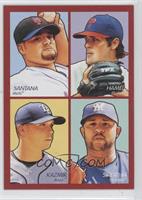 Johan Santana, Cole Hamels, Scott Kazmir, C.C. Sabathia (CC on Card)