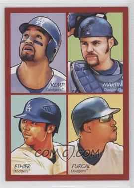 2009 Upper Deck Goudey - 4-in-1 - Red #35-39 - Matt Kemp, Russell Martin, Andre Ethier, Rafael Furcal