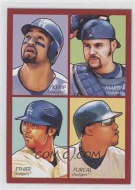 2009 Upper Deck Goudey - 4-in-1 - Red #35-39 - Matt Kemp, Russell Martin, Andre Ethier, Rafael Furcal