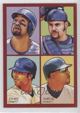 2009 Upper Deck Goudey - 4-in-1 - Red #35-39 - Matt Kemp, Russell Martin, Andre Ethier, Rafael Furcal