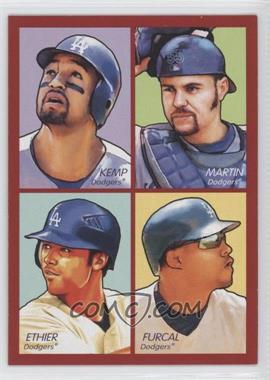 2009 Upper Deck Goudey - 4-in-1 - Red #35-39 - Matt Kemp, Russell Martin, Andre Ethier, Rafael Furcal