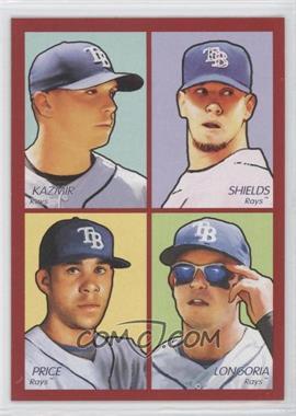 2009 Upper Deck Goudey - 4-in-1 - Red #35-45 - Scott Kazmir, James Shields,  David Price, Evan Longoria