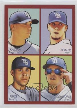 2009 Upper Deck Goudey - 4-in-1 - Red #35-45 - Scott Kazmir, James Shields,  David Price, Evan Longoria