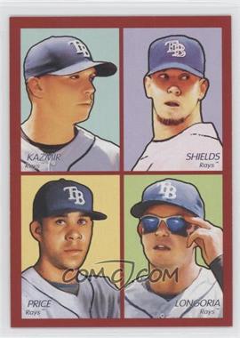 2009 Upper Deck Goudey - 4-in-1 - Red #35-45 - Scott Kazmir, James Shields,  David Price, Evan Longoria