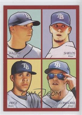 2009 Upper Deck Goudey - 4-in-1 - Red #35-45 - Scott Kazmir, James Shields,  David Price, Evan Longoria