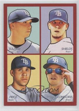 2009 Upper Deck Goudey - 4-in-1 - Red #35-45 - Scott Kazmir, James Shields,  David Price, Evan Longoria