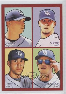 2009 Upper Deck Goudey - 4-in-1 - Red #35-45 - Scott Kazmir, James Shields,  David Price, Evan Longoria