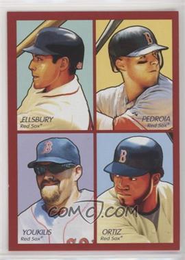 2009 Upper Deck Goudey - 4-in-1 - Red #35-50 - Jacoby Ellsbury, Dustin Pedroia, Kevin Youkilis, David Ortiz