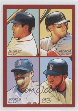 2009 Upper Deck Goudey - 4-in-1 - Red #35-50 - Jacoby Ellsbury, Dustin Pedroia, Kevin Youkilis, David Ortiz