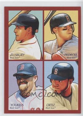 2009 Upper Deck Goudey - 4-in-1 - Red #35-50 - Jacoby Ellsbury, Dustin Pedroia, Kevin Youkilis, David Ortiz