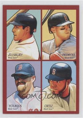 2009 Upper Deck Goudey - 4-in-1 - Red #35-50 - Jacoby Ellsbury, Dustin Pedroia, Kevin Youkilis, David Ortiz