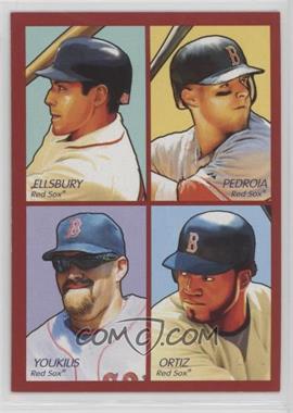 2009 Upper Deck Goudey - 4-in-1 - Red #35-50 - Jacoby Ellsbury, Dustin Pedroia, Kevin Youkilis, David Ortiz