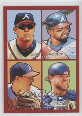 2009 Upper Deck Goudey - 4-in-1 - Red #35-54 - Chipper Jones, Jeff Francoeur, Kelly Johnson, Brian McCann