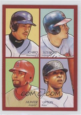 2009 Upper Deck Goudey - 4-in-1 - Red #35-63 - Ichiro Suzuki, Grady Sizemore, Torii Hunter, B.J. Upton