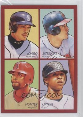 2009 Upper Deck Goudey - 4-in-1 - Red #35-63 - Ichiro Suzuki, Grady Sizemore, Torii Hunter, B.J. Upton