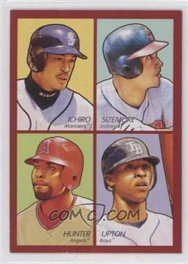 2009 Upper Deck Goudey - 4-in-1 - Red #35-63 - Ichiro Suzuki, Grady Sizemore, Torii Hunter, B.J. Upton