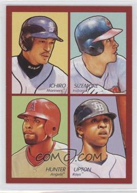 2009 Upper Deck Goudey - 4-in-1 - Red #35-63 - Ichiro Suzuki, Grady Sizemore, Torii Hunter, B.J. Upton